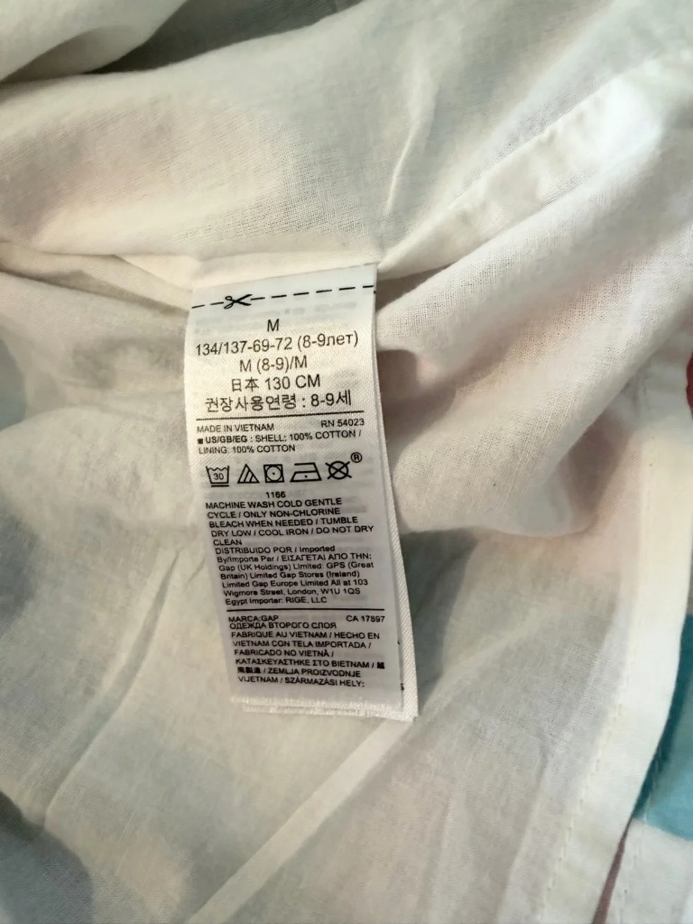 GAP Rainbow Plaid V Back Dress. Girl’s Sz-M (8) Cotton| Picnic | Summer. EUC
